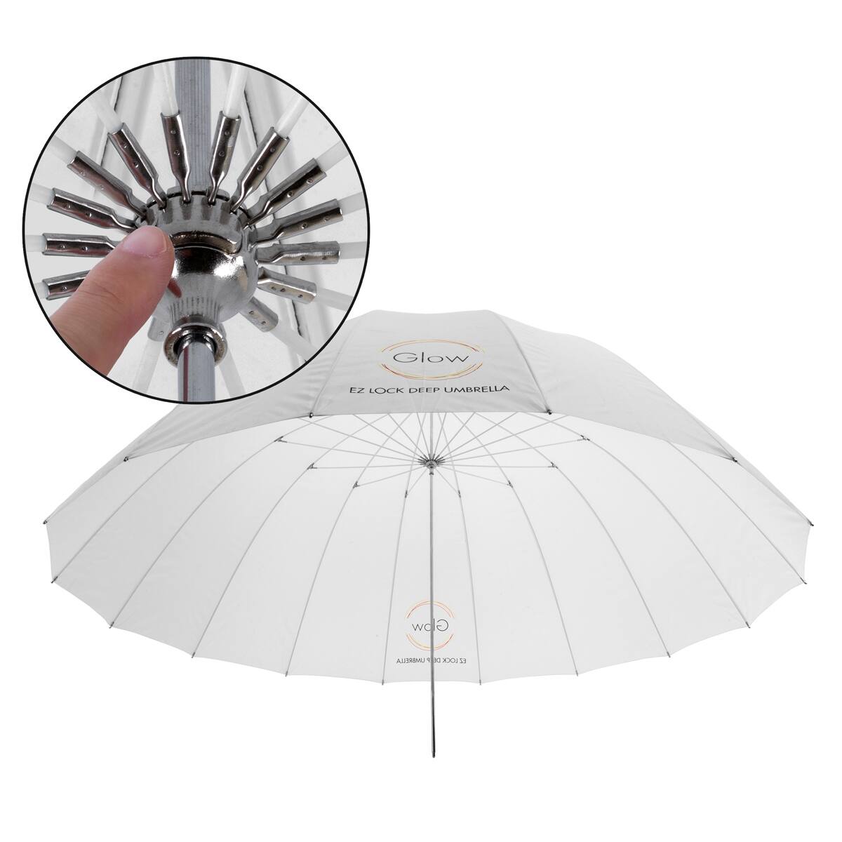 Glow Easy Lock Large Deep Translucent Fiberglass Umbrella (51