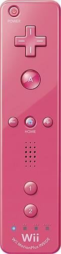 Front Standard. Wii - Refurbished Remote Plus (Pink).