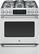 Front. GE - Cafe 5.4 Cu. Ft. Self-Cleaning Freestanding Dual Fuel Convection Range - Stainless/Stainless look.