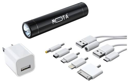 Front Standard. MOTA - Power Stick 2600 mAh External Battery for Most Mobile Devices - Black.