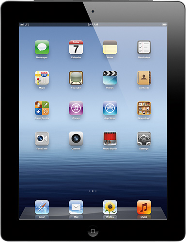  Apple - iPad with Wi-Fi + Cellular - 32GB - 3rd Generation - Black (AT&amp;T)