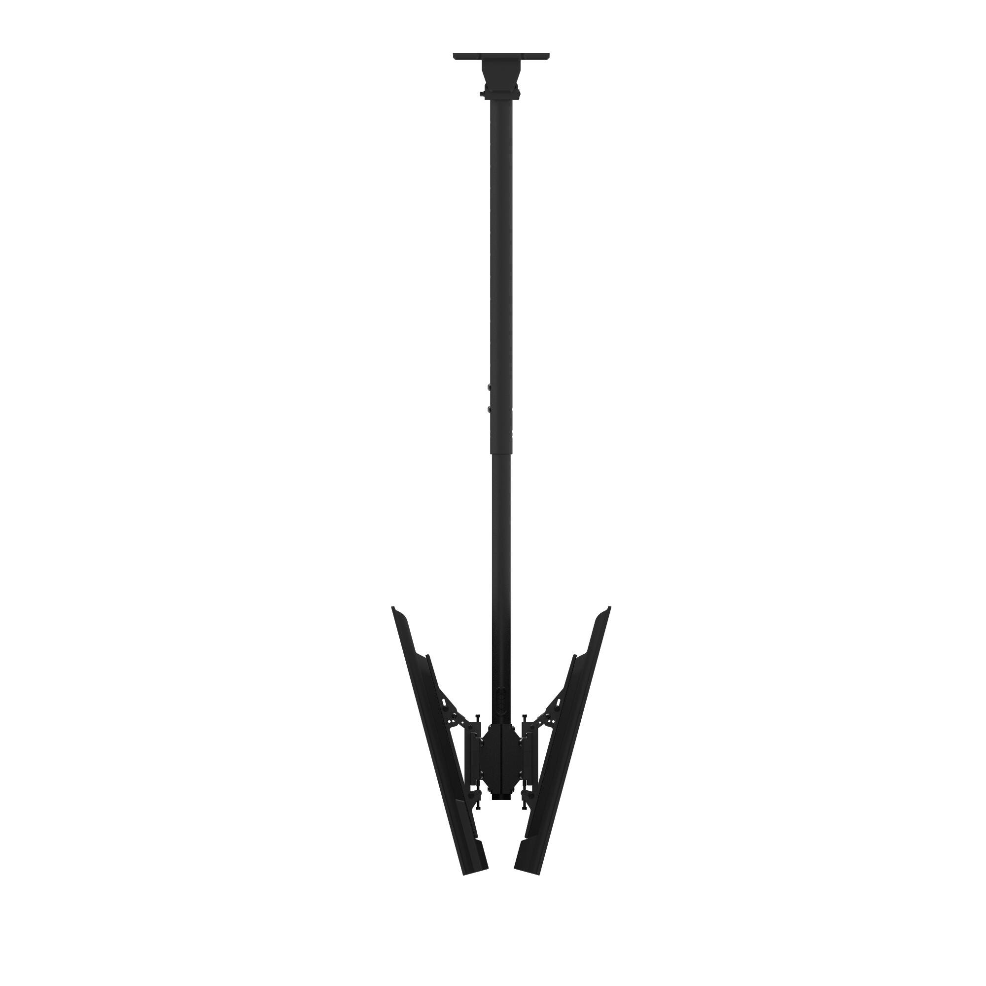 Alt View 3. Kanto - Back-to-Back Quad Screen TV Ceiling Mount for Four 40” to 45” TVs - Black.