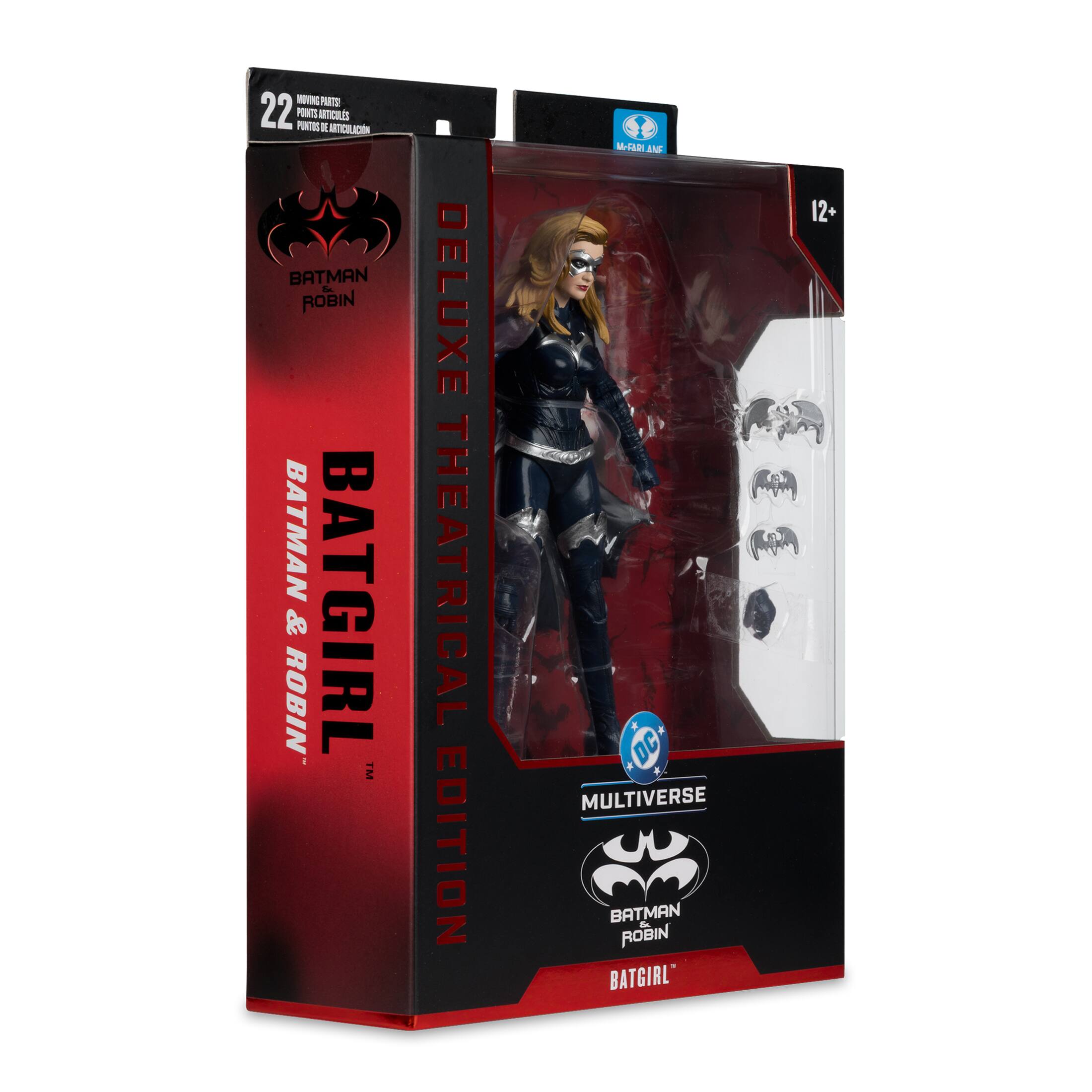 MOVING PARTS 22 POINTS PUNTOS ARTICULADOS PUNTOS DE ARTICULACIÓN  
BATMAN & ROBIN BATMAN & BATGIRL ROBIN  
DELUXE THEATRICAL EDITION  
DC MULTIVERSE BATMAN & ROBIN BATGIRL  
12+