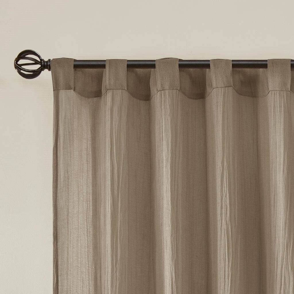 Alt View 9. BreeBe - Solid Crushed Curtain Panel Pair(2 Pcs Window Panels) - Taupe.