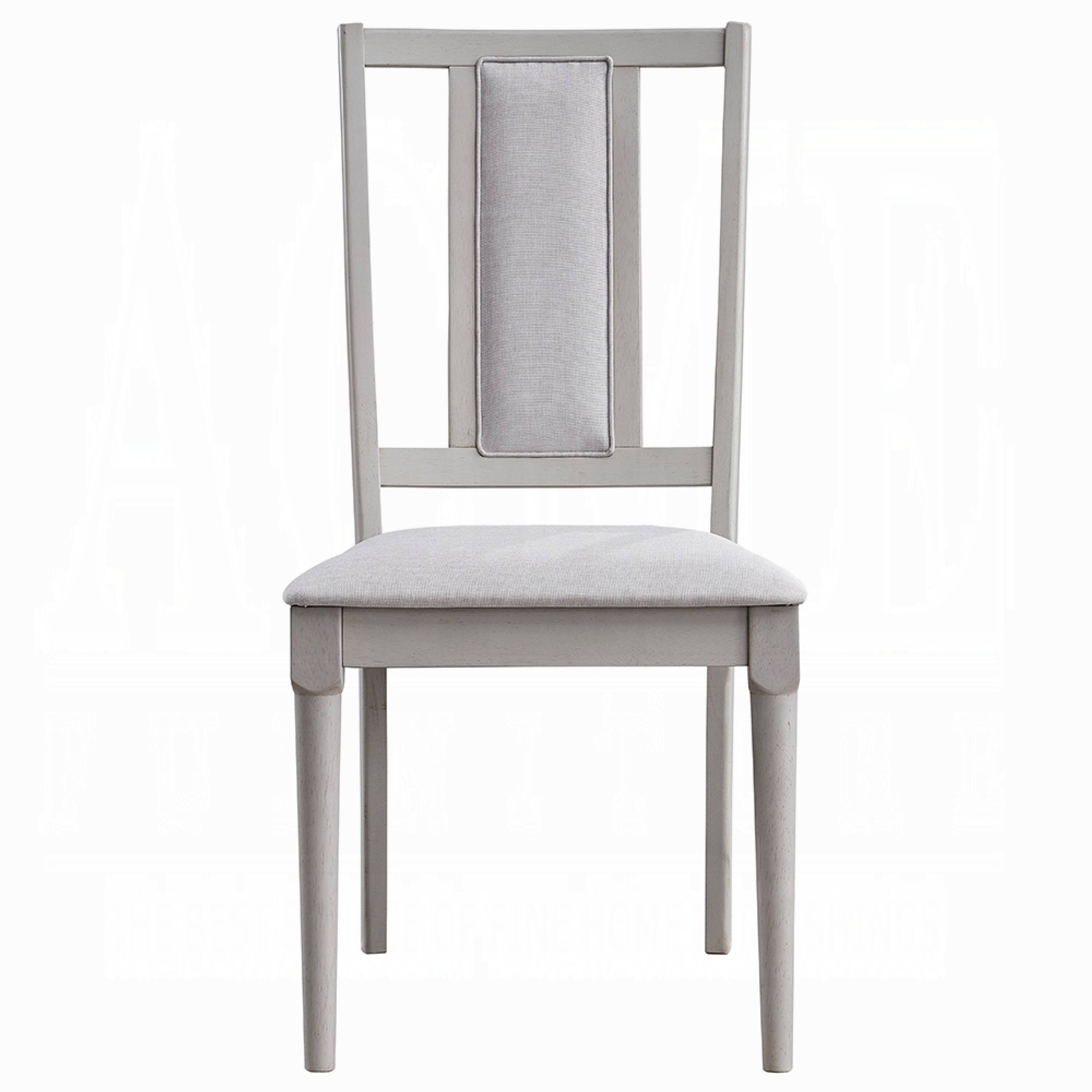 Alt View 1. Manhattan Lane - Mori Dining Side Chair Set of 2, Cutout Back, Linen Seat - Natural Gray.