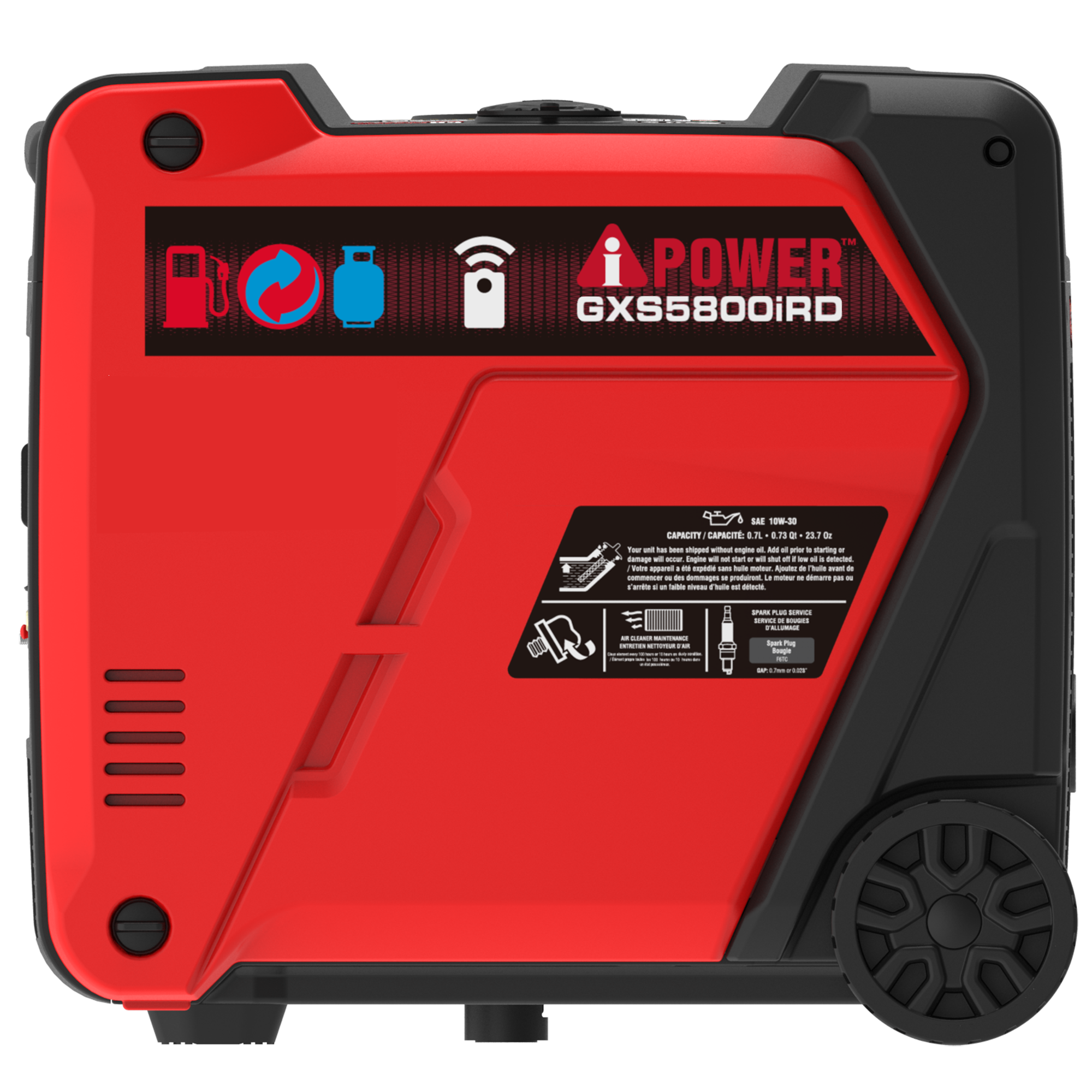 POWER GX5800iRD  
SAE 10030  
CAPACITY / CAPACITE: 8.7 L / 2.3 QT  
252 dE  
- - - - - - - - - -  
sariins  
- - - - - - dan  
- - - a  
- eN a  
- c  
- - - A  
- ula  
- - - -ar  
- o  
- - - MaTE  
- - - - ale  
- - - - .  
- HOIO  
- - I  
- - - - - - - - - - I  
- - - --