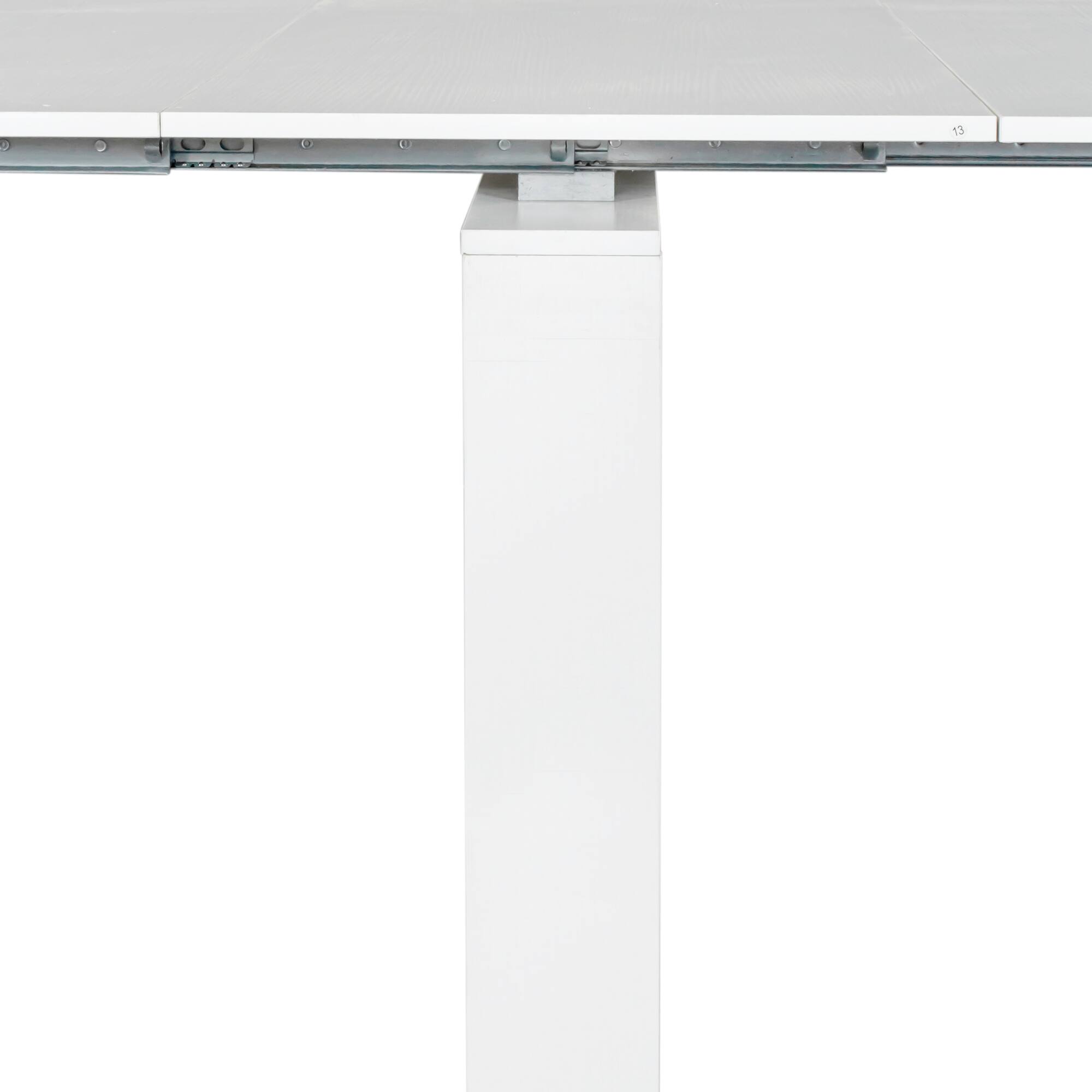 Alt View 4. Tiramisubest - Multifunctional extendable console dining table, White - White.