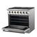 Alt View 2. Forno Appliances - Galiano 5.36 Cu. Ft. Freestanding Gas Range with Convection Oven - White.