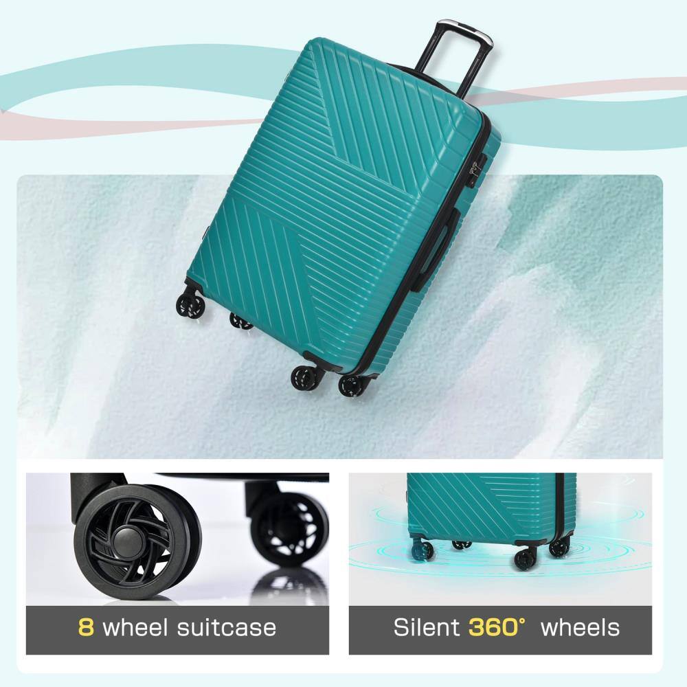 8 wheel suitcase  
Silent 360° wheels