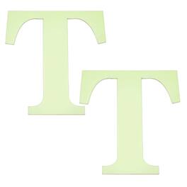 Unique Bargains - 2pcs 3D 5.9" Letter T Mirror Wall Sticker, Self-Adhesive Glow in the Dark for DIY Party Wedding Room Decoration - Green