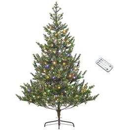 BreeBe - 6ft Artificial Prelit Christmas Tree - Green
