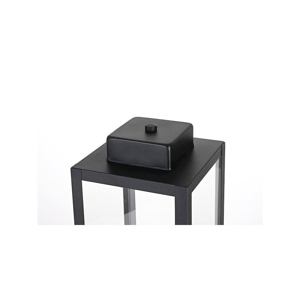 Alt View 2. Elegant Lighting - Hilton 7 inch Outdoor Pendant in Black - Black.