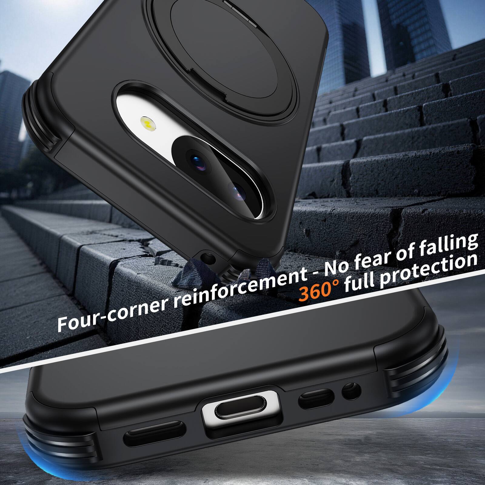 Four-corner reinforcement - No fear of falling  
360° full protection