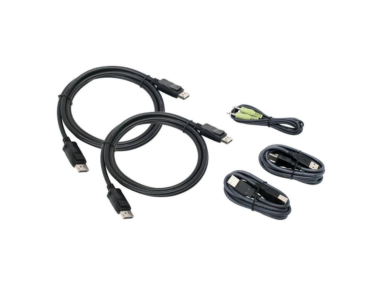 Alt View 5. IOGEAR - IOGEAR G2L9202UTAA3 6ft Dual View DisplayPort, USB KVM Cable Kit with Audio (TAA) - 1 PACK.