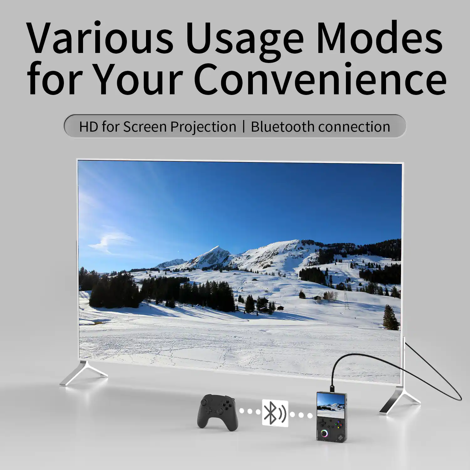 Various Usage Modes for Your Convenience
HD for Screen Projection | Bluetooth connection