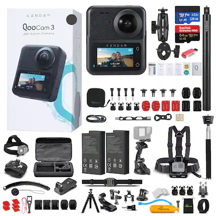 KANDAO QooCam 3 360 Action Camera
- 5.7K/30P
- 633x NE
- A1
- 128 GB SanDisk Extreme PRO 64GB
- A2
- 56.20
- KANDAO
- N3
- 1
- 5.7K/30P
- TAUAN
- ANDAD
- UNTA
- Soecon
- Q 5N/R0P
- Goocam3
- KANDAS
- CE 0S
- CE 3
- HEHO
- mO 00
- Diginerds
- originande