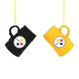 Evergreen Enterprises - Pittsburgh Steelers Two-Pack 3" Mini Stein Ornament Set - Multicolor