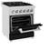 Alt View 1. ZLINE - 24 in. Wide 4 Burner Legacy Dual Fuel Range in Satin Stainless Steel w/ Black Matte Door (RAS-BLM-24) - Matte Black.