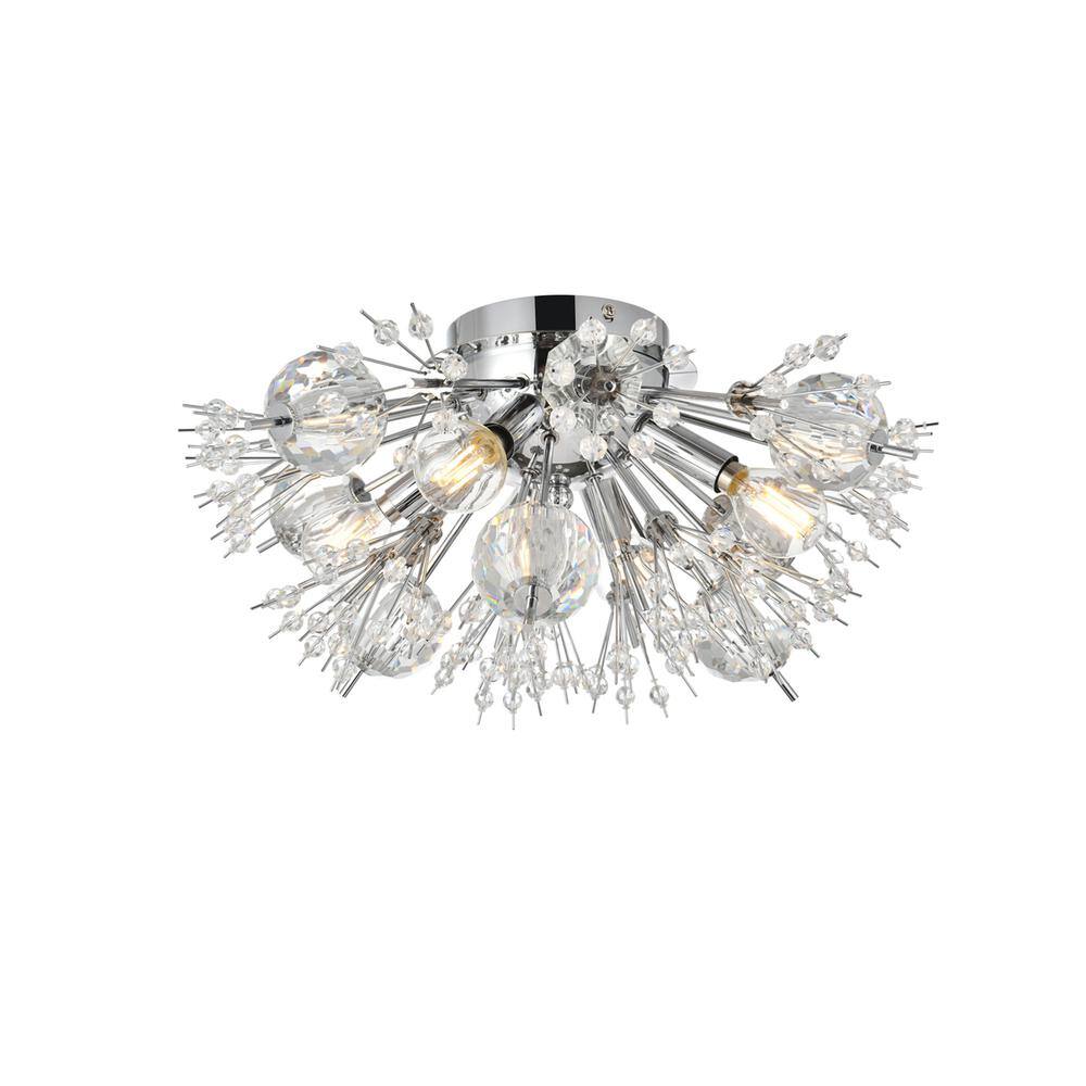 Alt View 2. Elegant Lighting - Vera 19 Inch Crystal Starburst Wall Sconce In Chrome - Chrome.