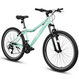 Chery Life - 26 in. 21-Speed V-Brake, Front Suspension Mountain Bike For Teenagers Girls - Green