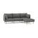 Front. Burrow - Modern Field 3-Seat Sofa with Attachable Ottoman - Carbon.