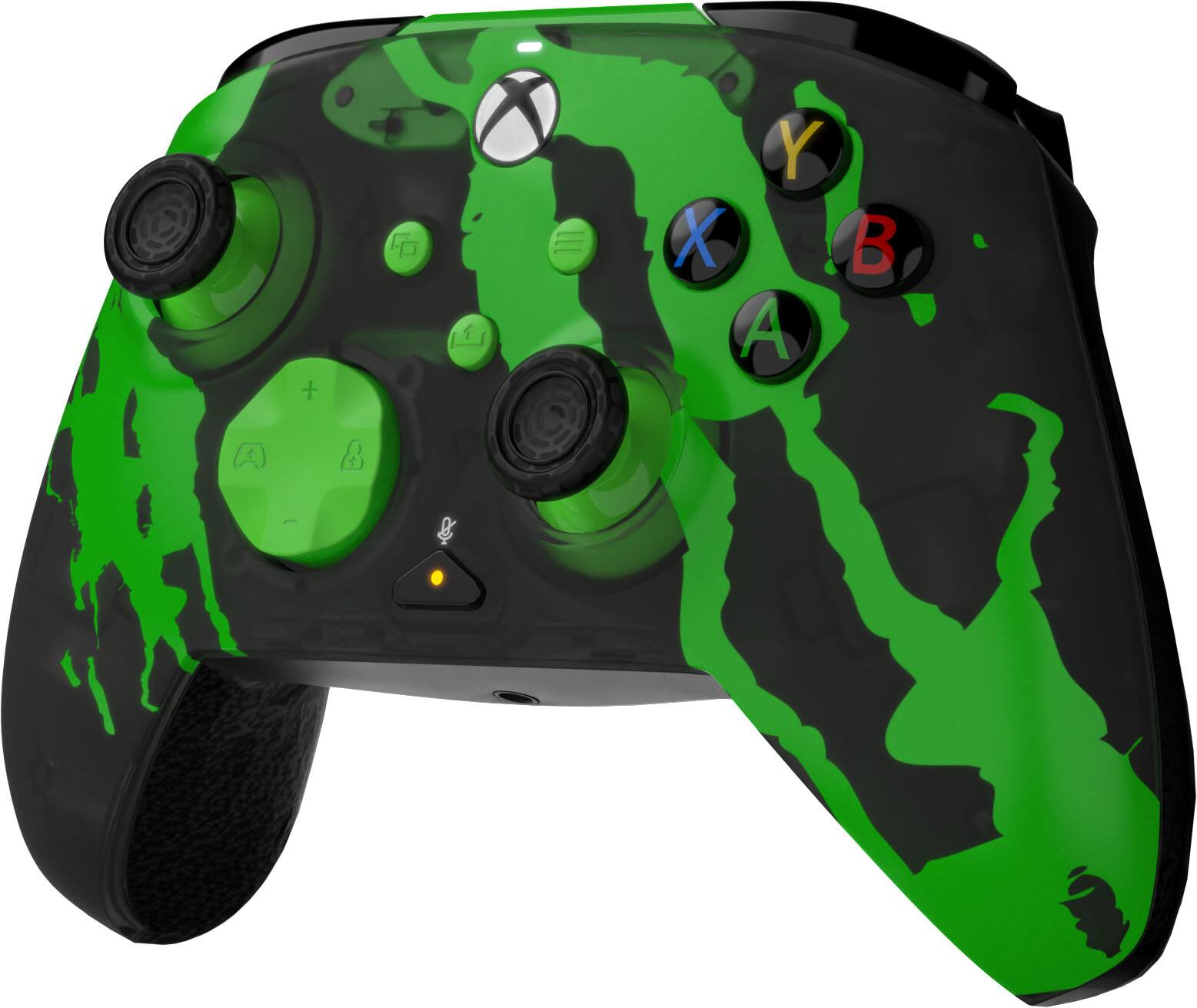 Alt View 12. PDP - Rematch Glow Advanced Wired Controller for Xbox Series X|S, Xbox One & Windows - Jolt Green.