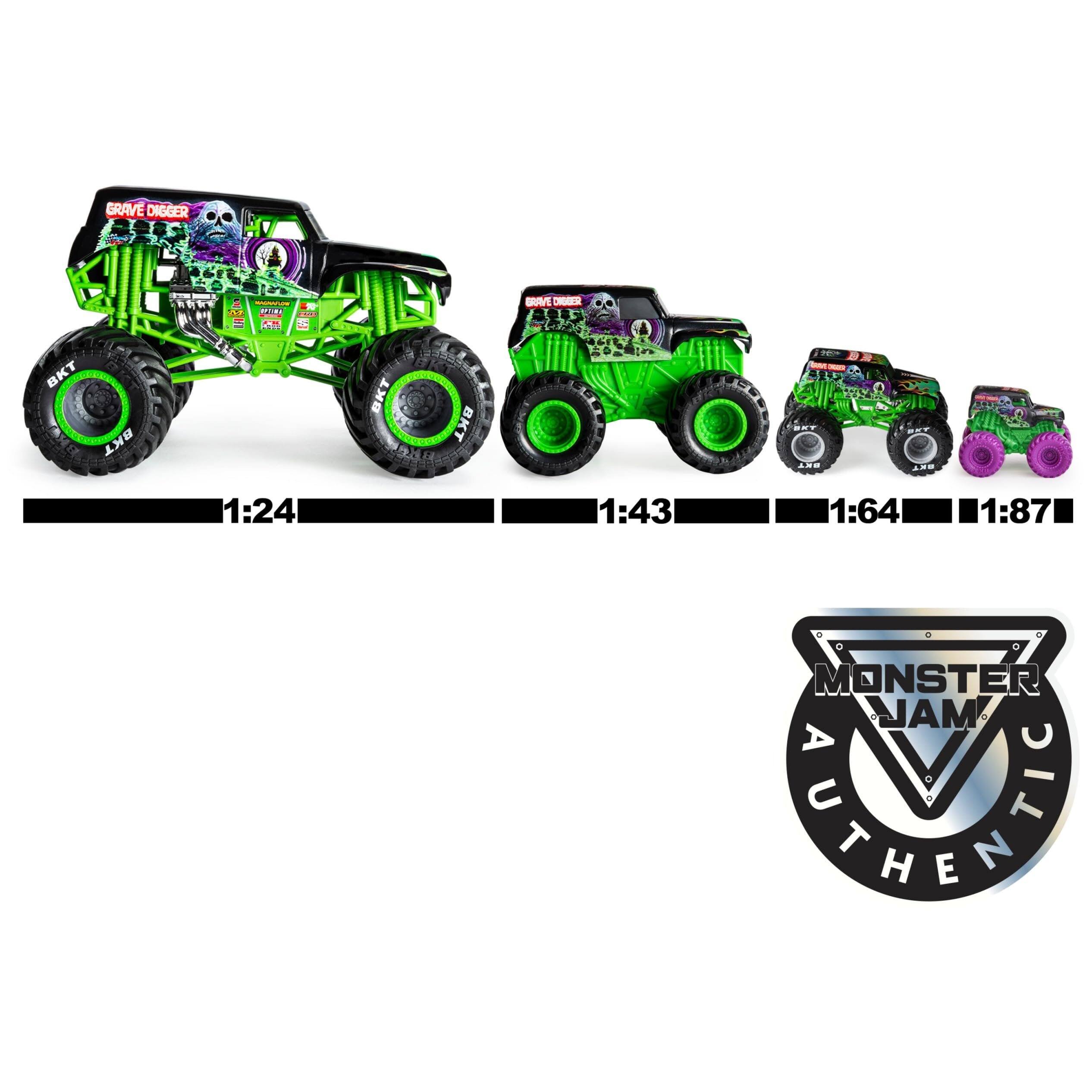 GRAVE DIGGER  
ARC BKT  
AAME BKT  
AM - a - BKT  
B BKT  
BRAIT - S I - ...  
Ae BET  
1:24  
1:43  
1:64  
1:87  
MONSTER  
JAM  
AUTHENTIC