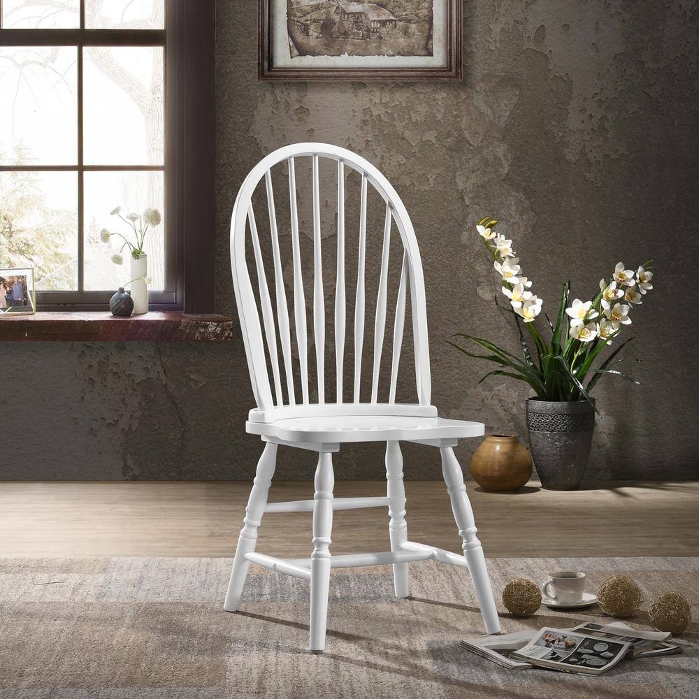 Alt View 3. Carolina Chair & Table - Windsor Dining Chair - Pure White - White.