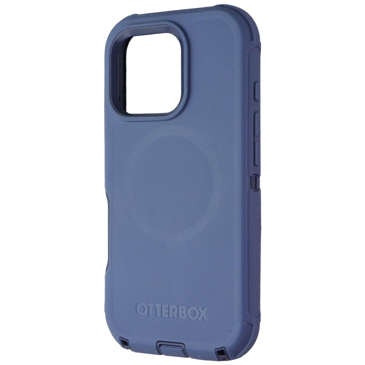 Front. OtterBox - OtterBox Defender Pro Case for MagSafe for iPhone 16 Pro - Baby Blue Jeans - Blue.