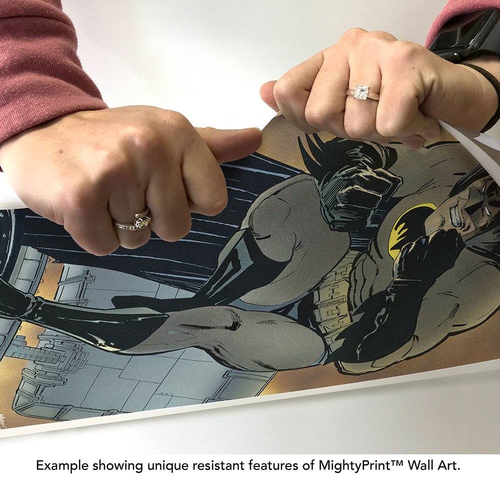Example showing unique resistant features of MightyPrint™ Wall Art.