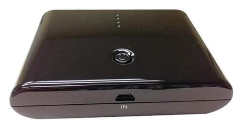 Front Standard. GONPLUG - 10,000 mAh Dual-USB Backup Battery - Black.