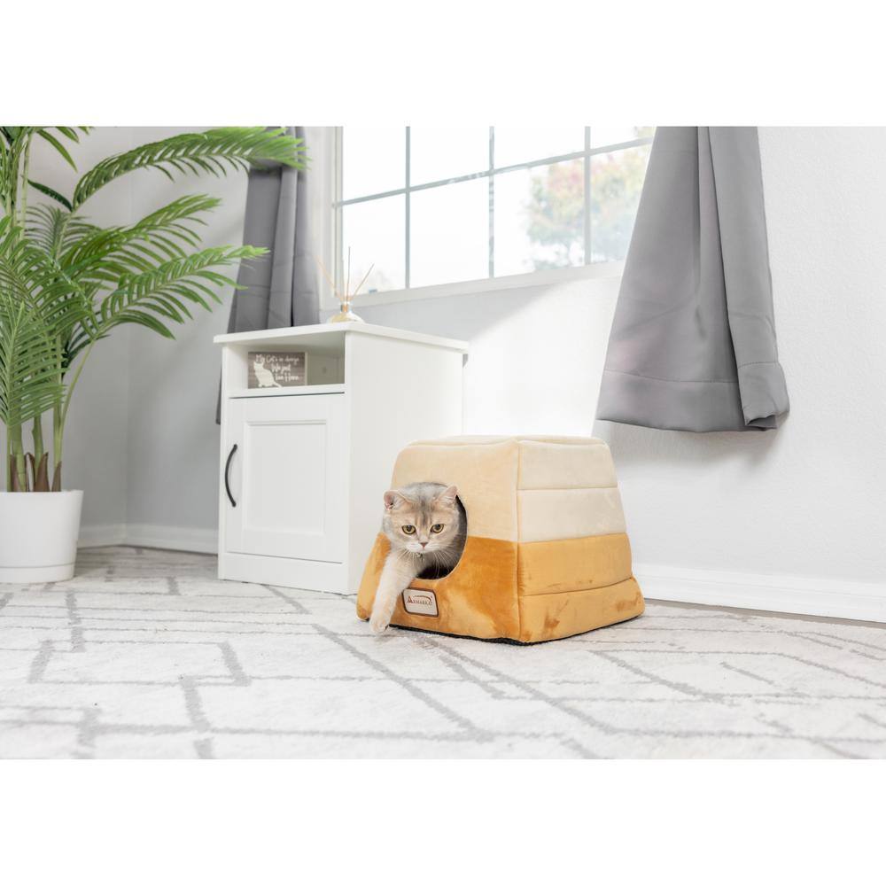 Alt View 1. Armarkat - 2In1 Cat Bed Cave Shape And Cuddle Pet Bed Brown/Beige - Brown.