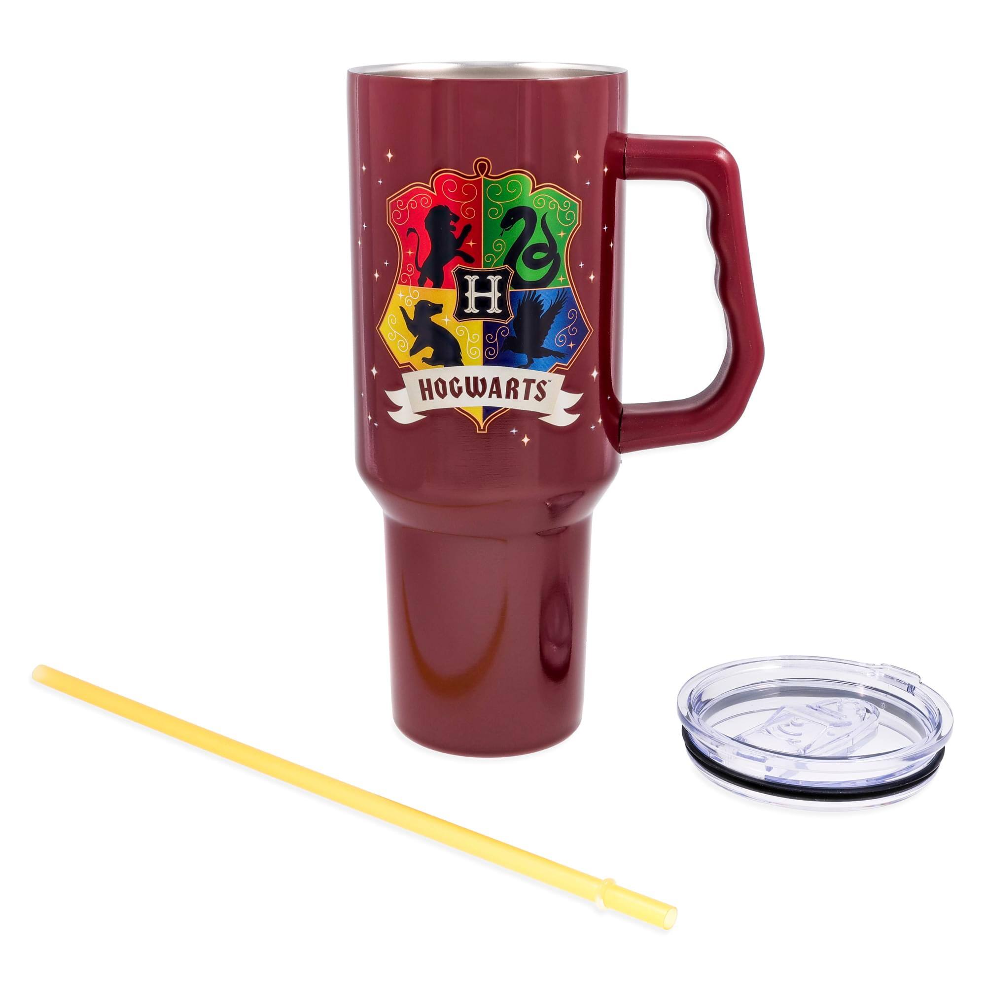 Alt View 10. Silver Buffalo - Harry Potter Hogwarts 40-Ounce Stainless Steel Tumbler With Handle - Multi-Colored.