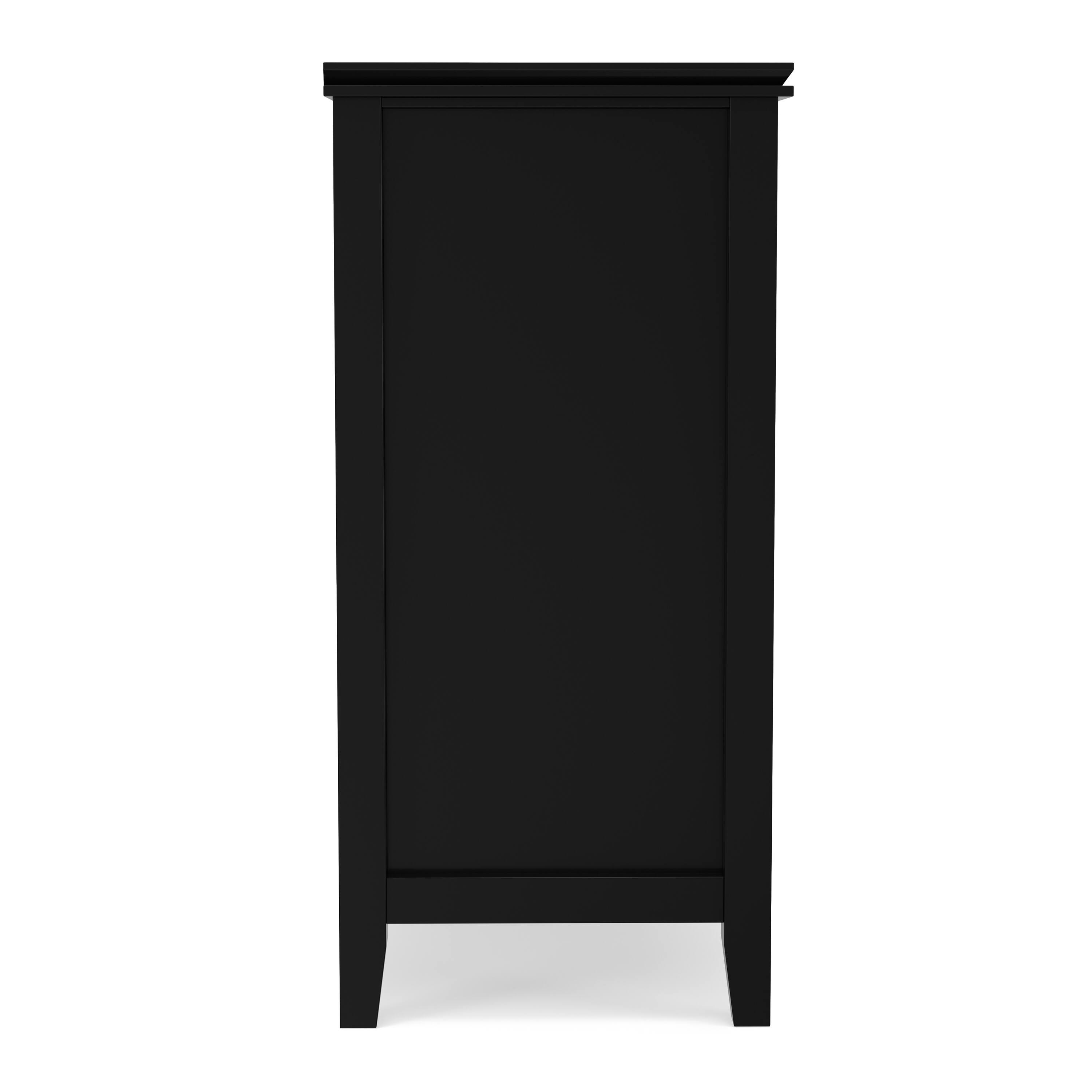 Alt View 2. Simpli Home - Artisan 60 inch Wide Solid Wood Transitional Large 4 Door Sideboard Buffet in Black - Black.