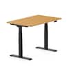 Front. FlexiSpot - FlexiSpot E7 48''W Electric Adjustable Standing Desk Chipboard, Maple/Black - Maple.