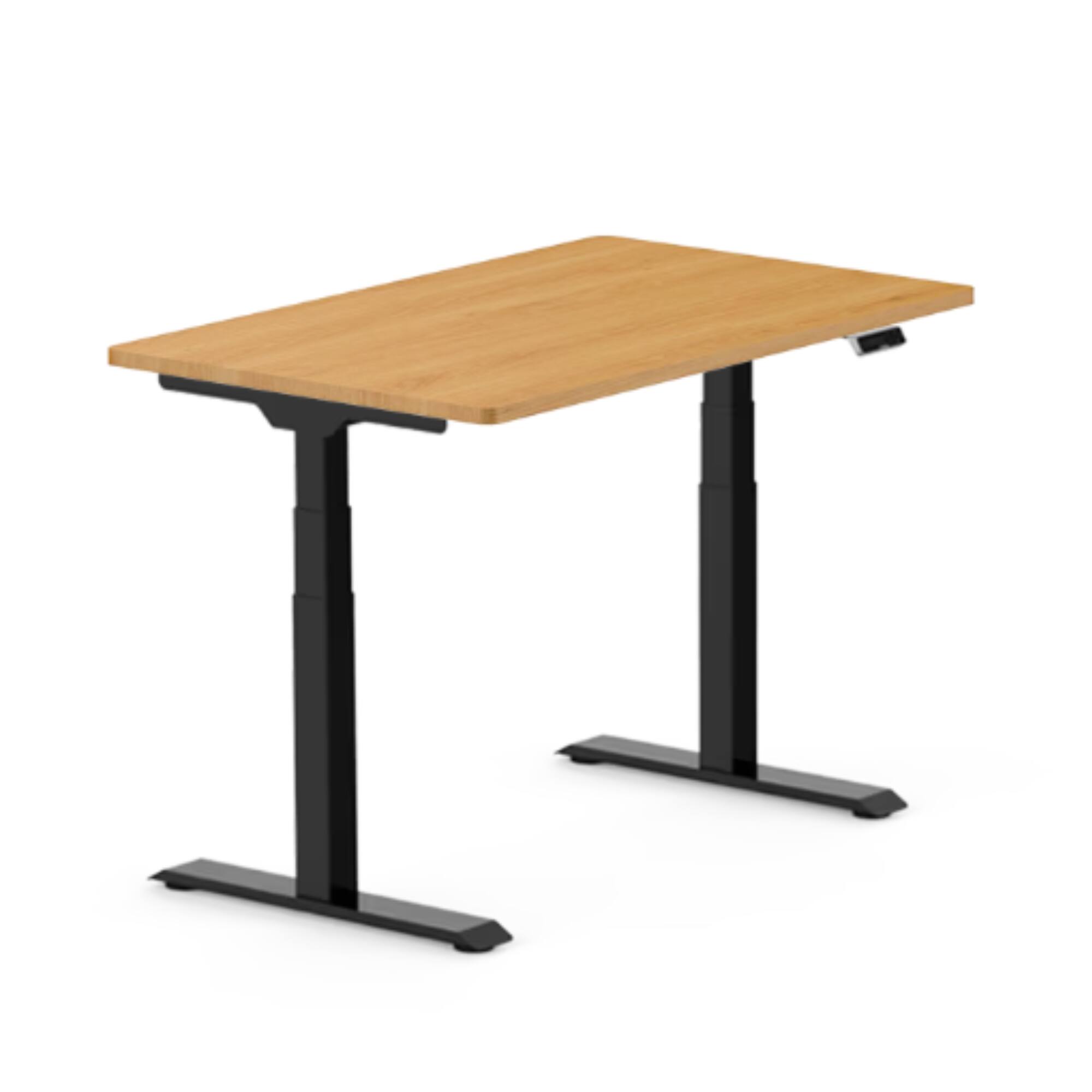 Front. FlexiSpot - FlexiSpot E7 48''W Electric Adjustable Standing Desk Chipboard, Maple/Black - Maple.