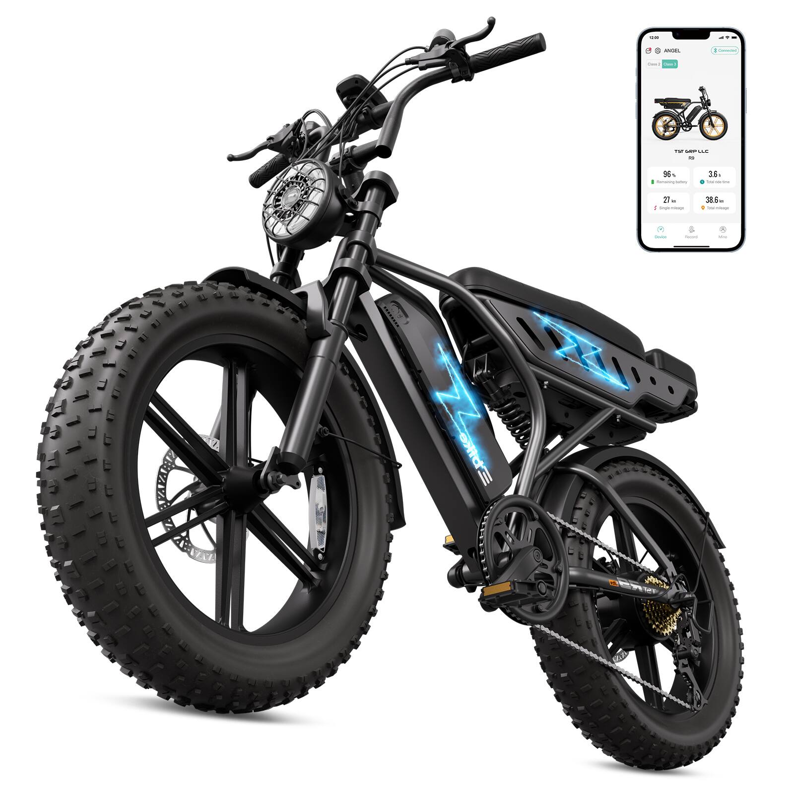 TST GRP - R9 Dual-Battery 1500W Long-Range Full-Suspension Moped Style Electric Bike (2026 Model) - Black price history on PriceWatchPro