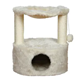 TRIXIE - Baza Grande Plush & Sisal Cat Tree, Cat Condo and Hammock, Cat Toy - Cream