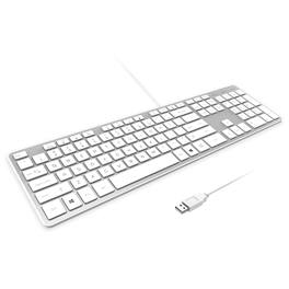 METALTON - Comfortable Quiet Chocolate Keys Durable Ultra slim Computer Keyboard qwerty For Pc Windows 11 10 8 7 xp vi - silver-1