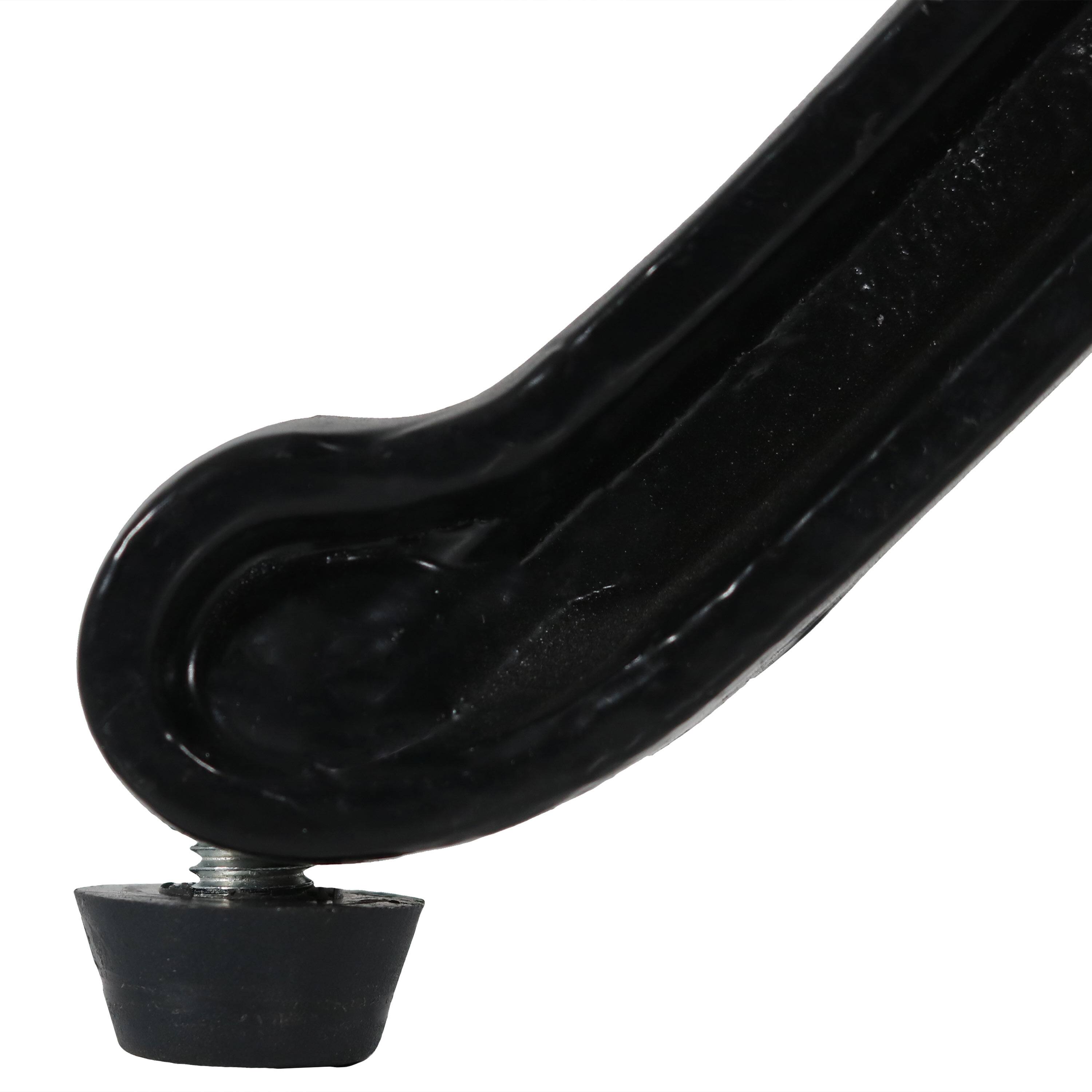 Alt View 6. Sunnydaze - 41.5 in Crossweave Cast Aluminum Round Patio Dining Table - Black.