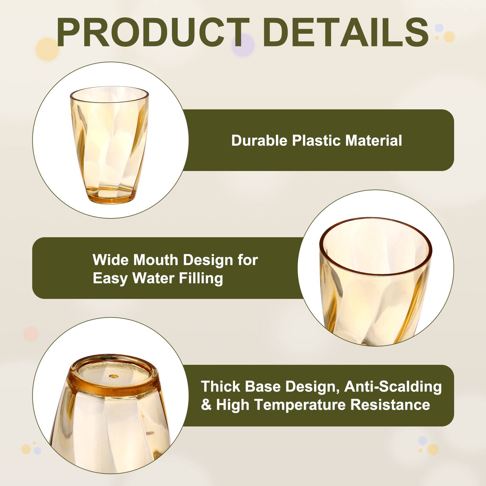 PRODUCT DETAILS

- Durable Plastic Material
- Wide Mouth Design for Easy Water Filling
- Thick Base Design, Anti-Scalding & High Temperature Resistance