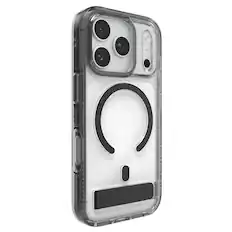 Front. ZAGG - Santa Cruz Snap with Kickstand for Apple iPhone 17 Pro - Jet Black.