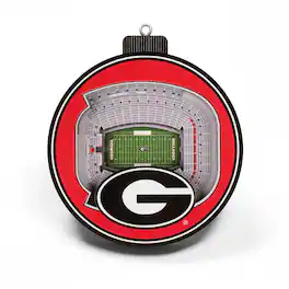 YouTheFan - Georgia Bulldogs 3D Stadium Ornament - Multicolor