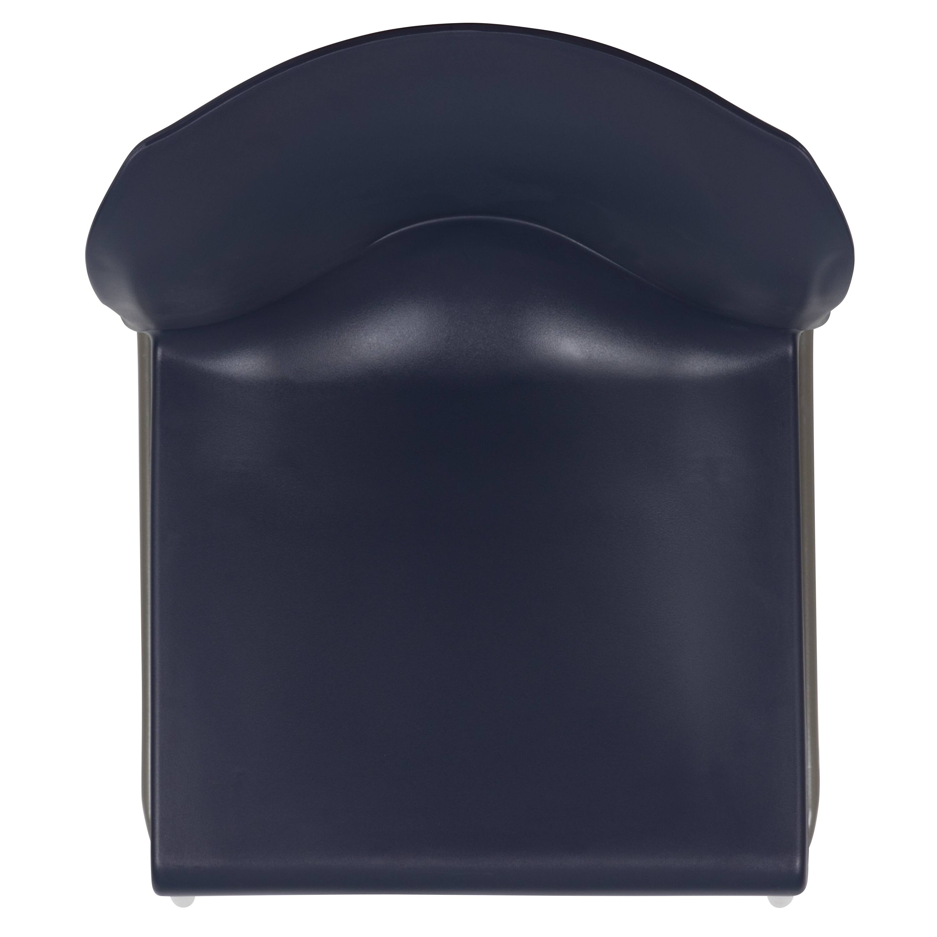 Alt View 10. Emma + Oliver - Home and Office Guest Chair Full Back Contoured Sled Base Stack Chair - Navy.