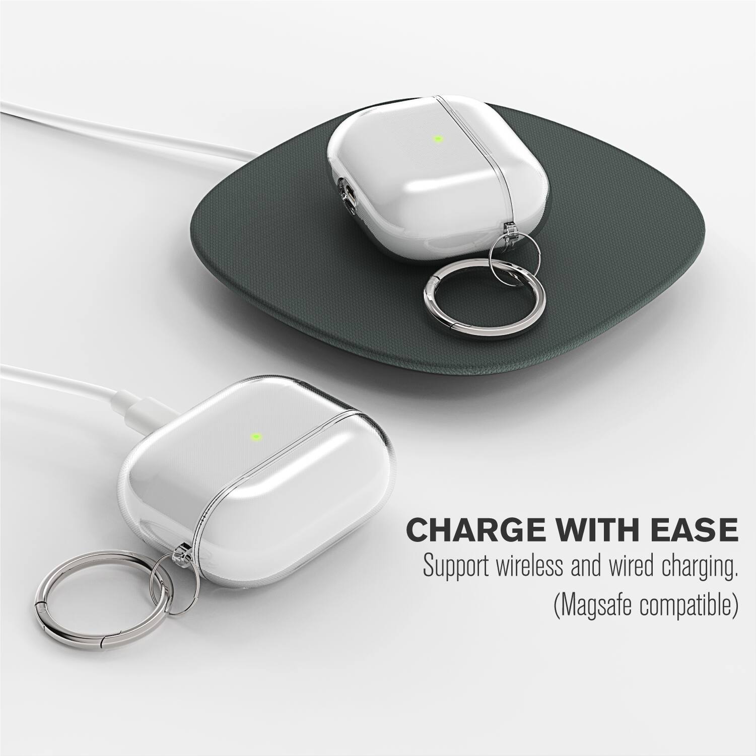 CHARGE WITH EASE
Support wireless and wired charging.
(Magsafe compatible)