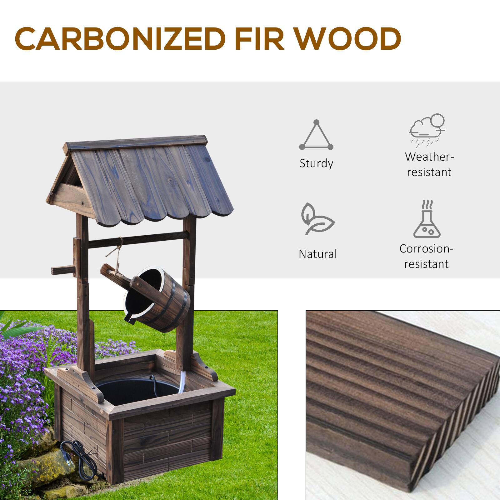 CARBONIZED FIR WOOD

- Sturdy
- Weather-resistant
- Natural
- Corrosion-resistant