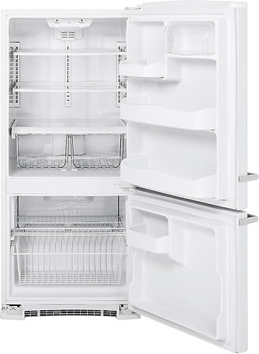 Alt View Standard 1. GE - Artistry Series 20.3 Cu. Ft. Bottom-Freezer Refrigerator - White.