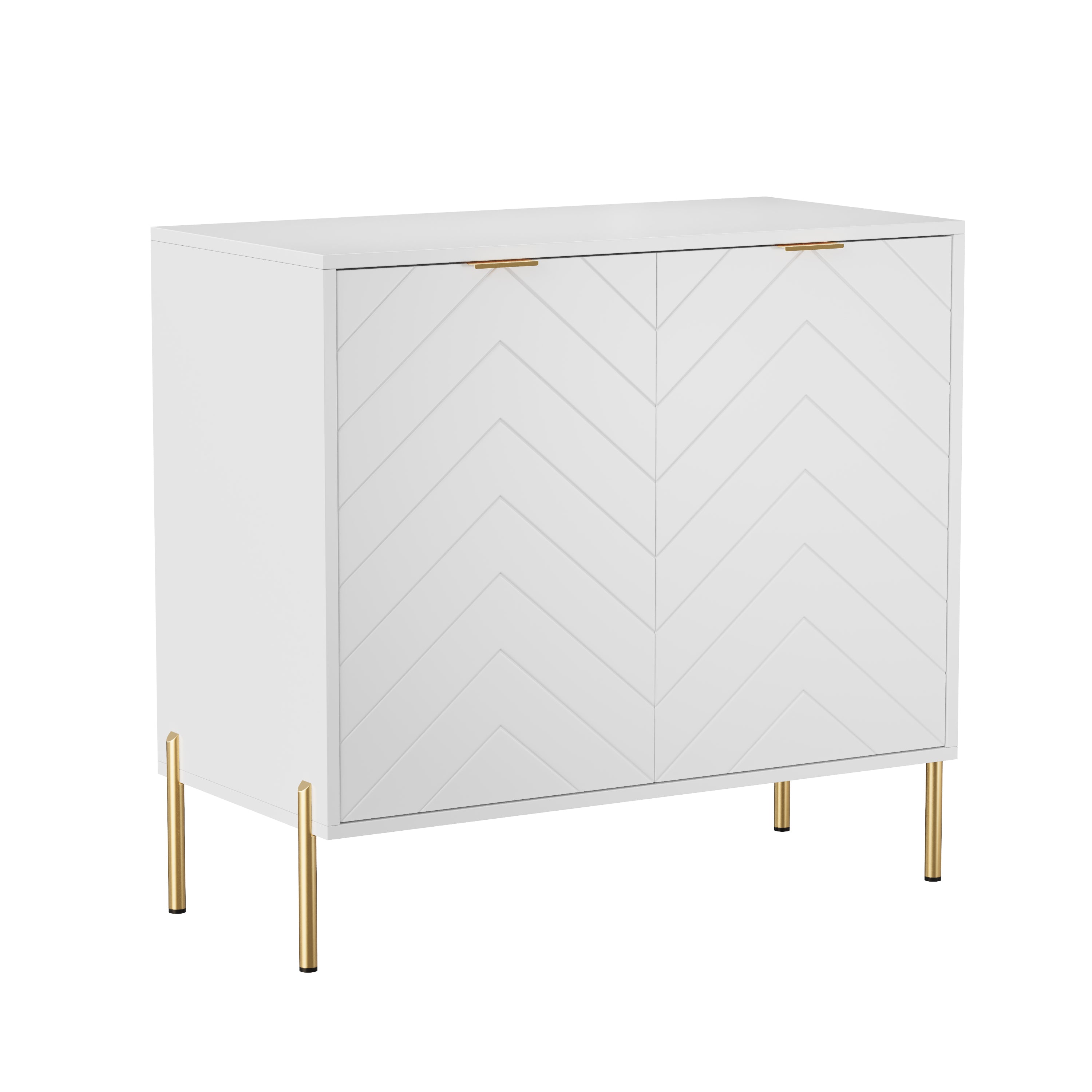 Alt View 6. Boyel Living - 2-Door Accent Cabinet Storage Cabinet in White - White.