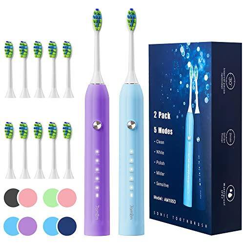 2 Pack  
5 Modes  
- Clean  
- White  
- Polish  
- Mild  
- Sensitive  
Model: AN1050  
SONIC TOOTHBRUSH