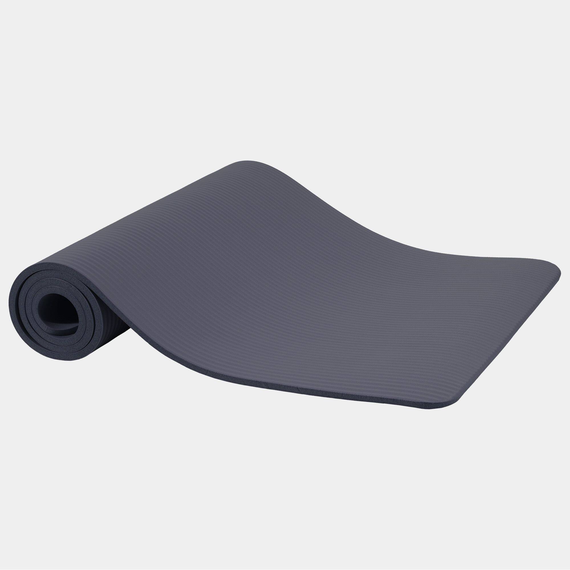 Alt View 5. Fitvids - Fitvids 1/2" Thick High Density Exercise Yoga Mat, Carrying Strap, Graphite - Graphite.